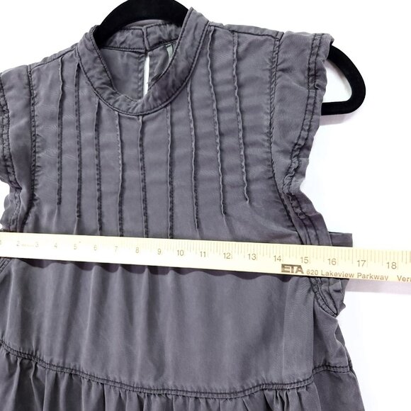 Anthropologie Jenee Mini Dress Size XS Petite Tiered Ruffle Sleeves with Pockets - Picture 6 of 14